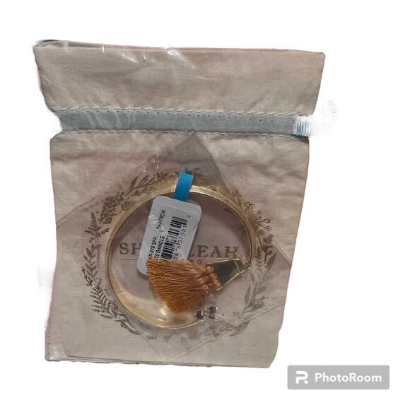 Anthropologie Shiraleah Orange Saffron Sants Bangle bracelet - Picture 1 of 2